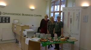 Kath, Sandy and Jane checking out the lovely cakes!