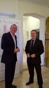 Ian Silk and Mark Davies networking